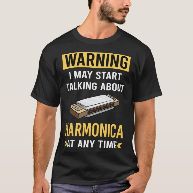 Camiseta Advertencia divertida Harmonica Boca Orgía (Anverso)