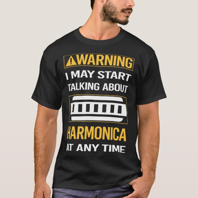 Camiseta Advertencia divertida Harmonica Boca Orgía (Anverso)