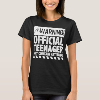 Camiseta Advertencia: El adolescente oficial puede contener