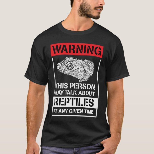 Camiseta Advertencia: Esta Persona Puede Hablar De Reptiles (Anverso)