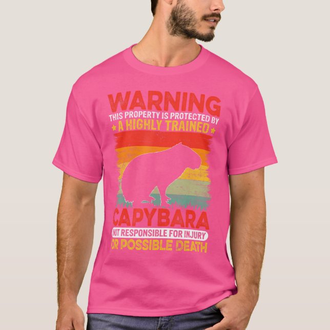 Camiseta Advertencia: Esta Propiedad Está Protegida Capybar (Anverso)
