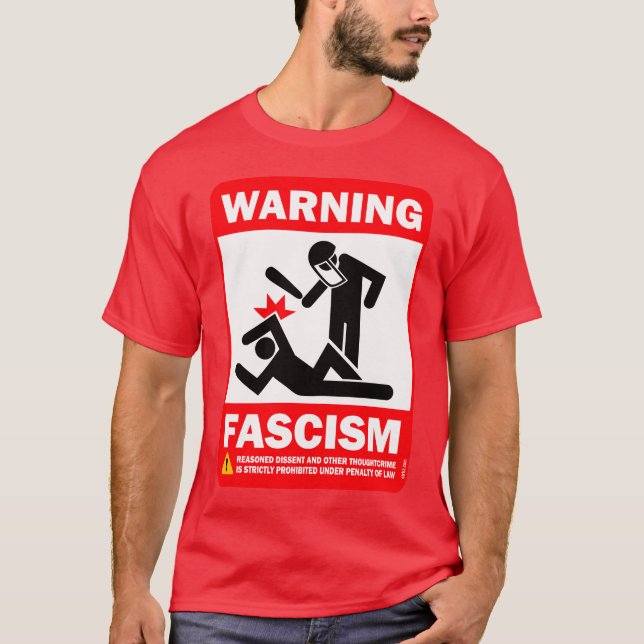 Camiseta Advertencia: Fascismo (Anverso)
