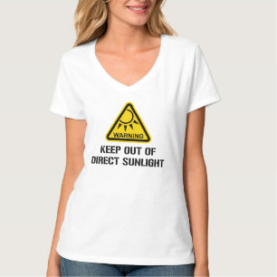 Camiseta ADVERTENCIA - guarde fuera de luz del sol directa