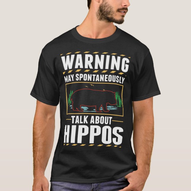 Camiseta Advertencia Hippo Hippopótamo (Anverso)