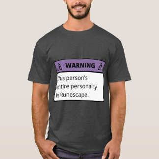 Camiseta Advertencia la personalidad de esta persona es com