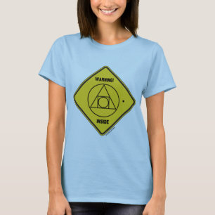 Camiseta ¡Advertencia! Lugar geométrico externo del Rótulo