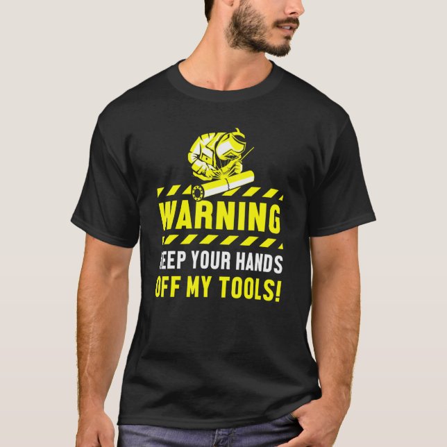 Camiseta Advertencia Mantenga las manos fuera del motor de  (Anverso)