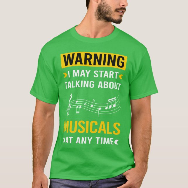 Camiseta Advertencia Musicals Niño musical (Anverso)
