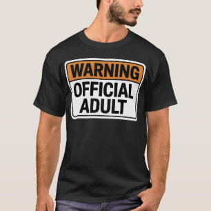 Camiseta Advertencia Oficial Adulto – Cumpleaños 18 Diverti