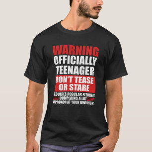 Camiseta Advertencia oficial de adolescente