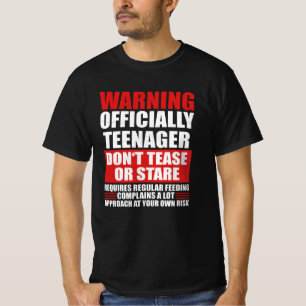 Camiseta Advertencia oficial de adolescente