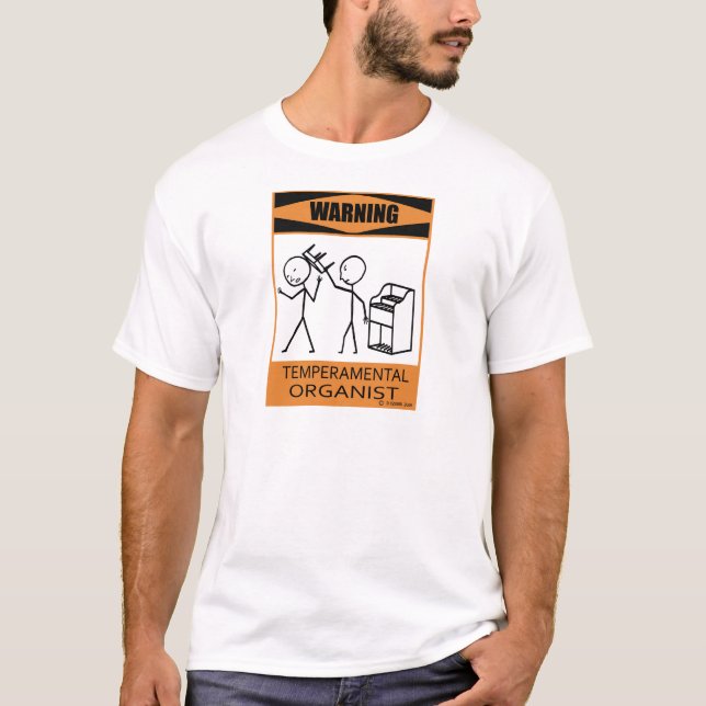 Camiseta Advertencia Organista temperatura (Anverso)