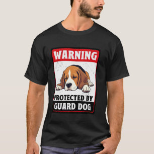 Camiseta Advertencia Protegido Por Perro Guardián Beagle