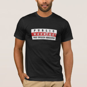 CAMISETA ADVERTENCIA PÚBLICA - LIBERTAD DE EXPRESIÓN DETENI