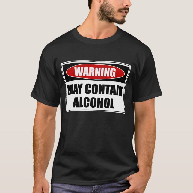 Camiseta Advertencia: puede contener alcohol (Anverso)