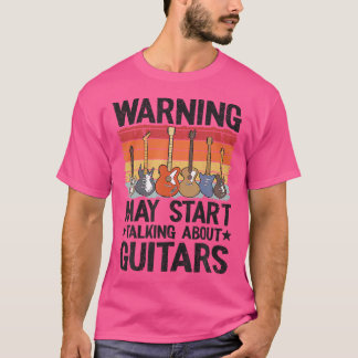 Camiseta Advertencia puede empezar a hablar de guitarista