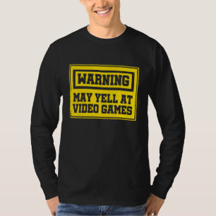 Camiseta Advertencia Puede Gritar En El Controlador De La C