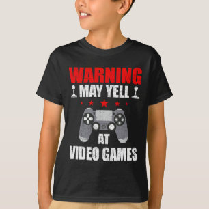 Camiseta Advertencia Puede Gritar En Los Juegos De Video