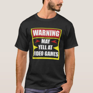 Camiseta Advertencia Puede Gritar En Videojuegos Divertidos