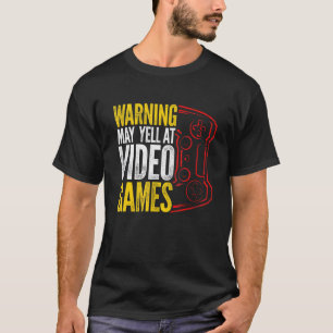 Camiseta Advertencia Puede Gritar En Videojuegos Nerd Gamin
