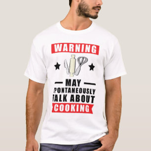 Camiseta Advertencia Puede Hablar Espontáneamente Sobre Coc