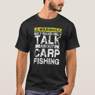 Camiseta Advertencia Puede Hablar Sobre La Pesca Carpa