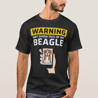 Camiseta Advertencia Puede Mostrar Fotos De Mi Amigo Beagle