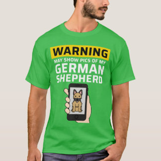 Camiseta Advertencia Puede Mostrar Imágenes De Mi Pastor Al