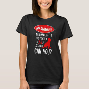 Camiseta Advertencia: Puedo Llegar A La Valla En Sheph Alem