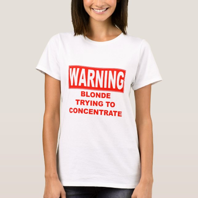 Camiseta advertencia-rubio (Anverso)