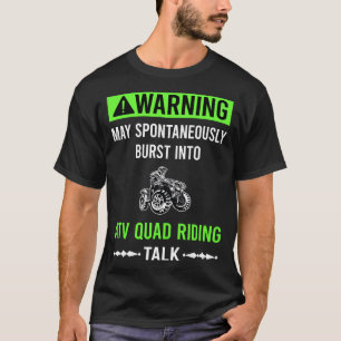Camiseta Advertencia verde ATV Quad Riding