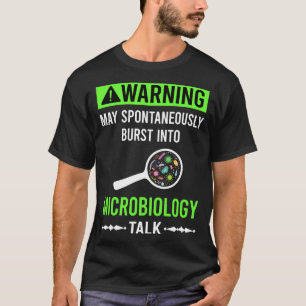 Camiseta Advertencia Verde Microbiología Microbiólogo