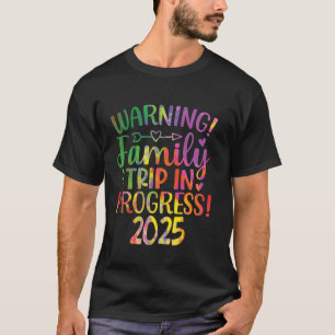 Camiseta Advertencia Viaje Familiar En Curso Vacaciones Fam