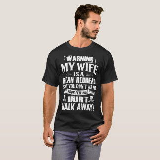 Camiseta advertir a mi esposa es una mala pelirroja, así qu