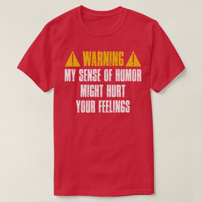 Camiseta Advertir Que Mi Sentido De Humor Podría Hacerse Pe (Diseño del anverso)