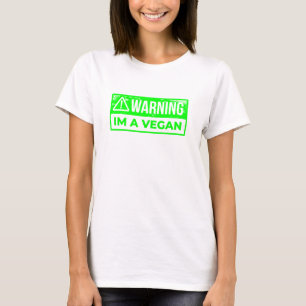 Camiseta advirtiendo que soy vegetariano vegano
