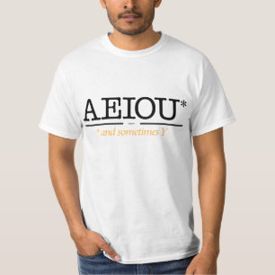 Camiseta AEIOU* y a veces Y.