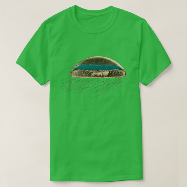 Camiseta Aequorea Forbesiana Verde azulada Jellyfish (Diseño del anverso)