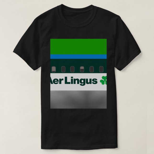 Camiseta Aer Lingus, avión de los años 80 (Diseño del anverso)