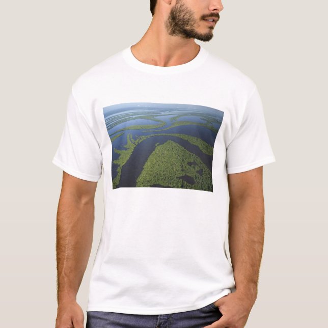 Camiseta Aéreo del archipiélago de Anavilhanas, inundado (Anverso)