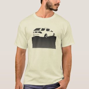 Camiseta Aero- parte posterior de Saab 9-5 - carbón de leña