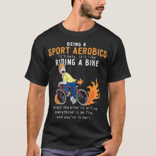 Camiseta Aeróbicos deportivos como montar en bicicleta dive