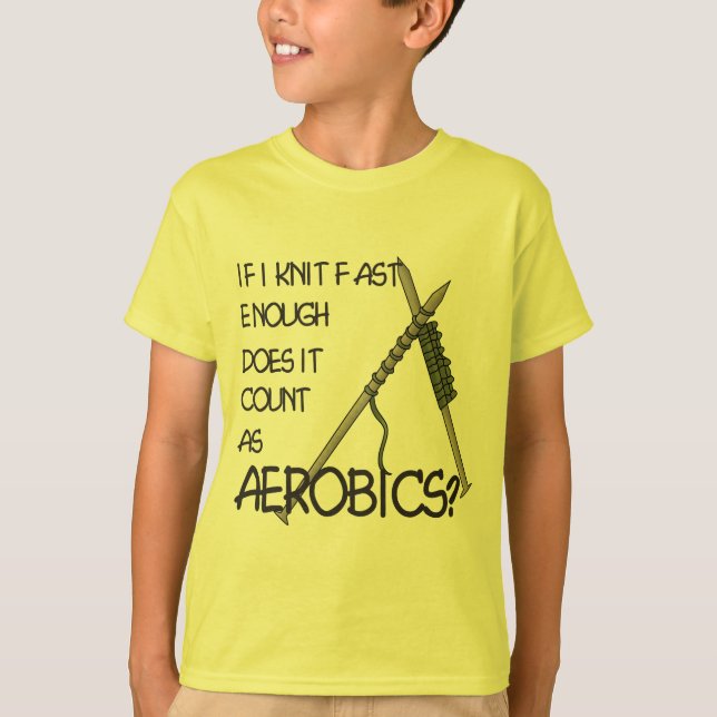 Camiseta Aeróbicos que hacen punto (Anverso)