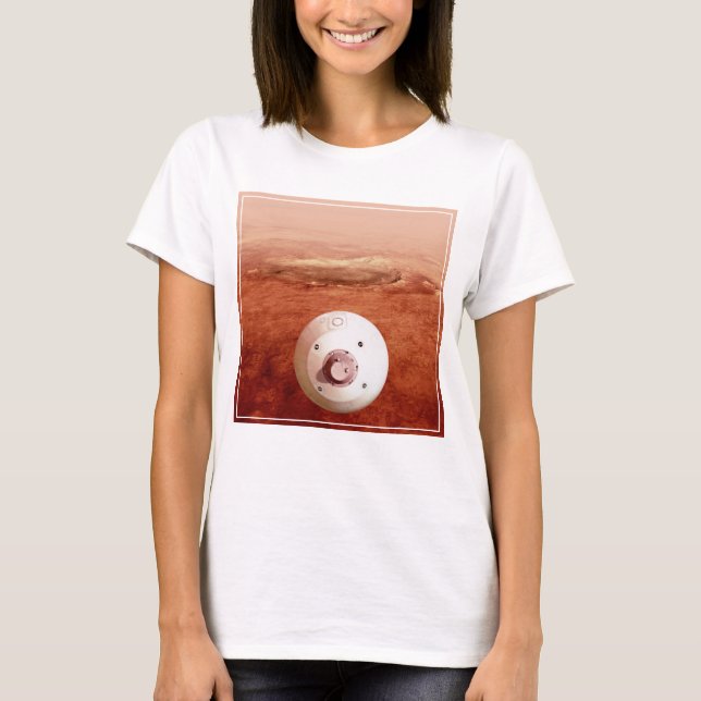Camiseta Aeródromo Con Perseverancia Rover Descent To Mars (Anverso)