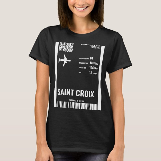 Camiseta Aeródromo de pasaje de embarque de las Islas Vírge (Anverso)