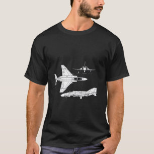 Camiseta Aeródromo McDonnell Douglas F-4 Phantom II Bluepri
