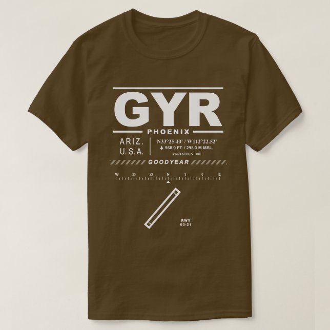 Camiseta Aeródromo Phoenix Goodyear GYR T-Shirt (Diseño del anverso)