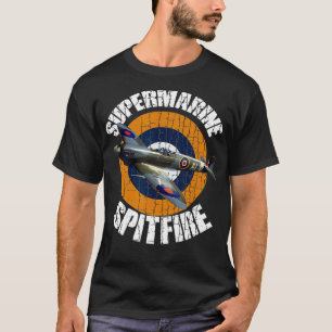 Camiseta Aerolínea Supermarine Spitfire RAF Warbird Militar