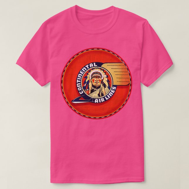 Camiseta Aerolíneas continentales (Diseño del anverso)