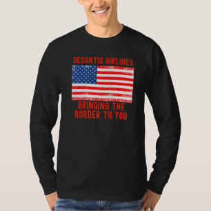 Camiseta Aerolíneas DeSantis  Marthas Vineyard Meme Bandera